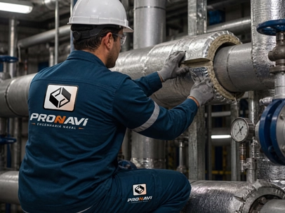 Aplicação técnica de isolamento térmico em redes de tubos