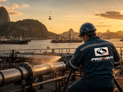 Montagem técnica de redes de tubulação e transporte de fluidos